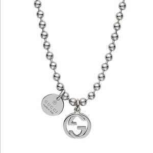 Silver Gucci Bead Necklace